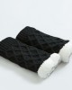 Unisex Winter Leg Warmer Thicken Fleece Liner Knit Knee Pads Warm Diamond Tube Socks Boots Deco