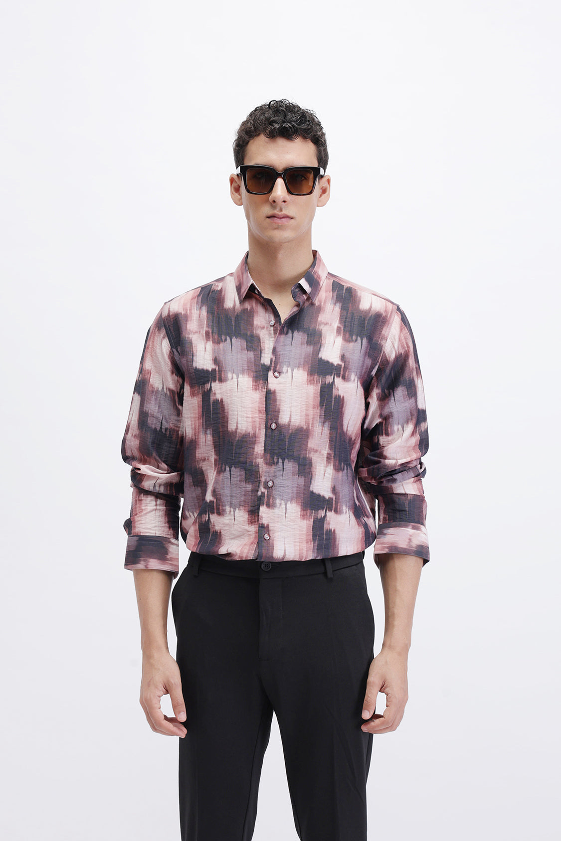 MUNCH MUTI COLOUR DISTRESSED PRINT SHIRT 19