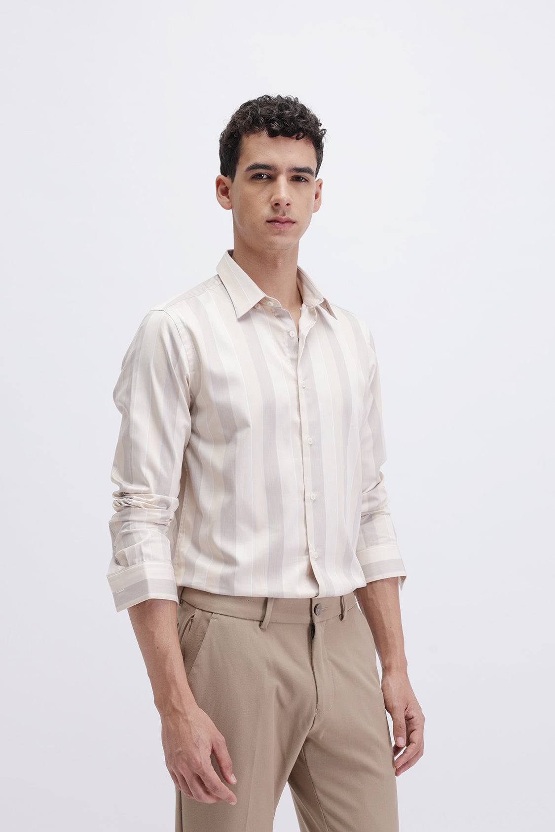 ECHO ECRU STRIPES SHIRT