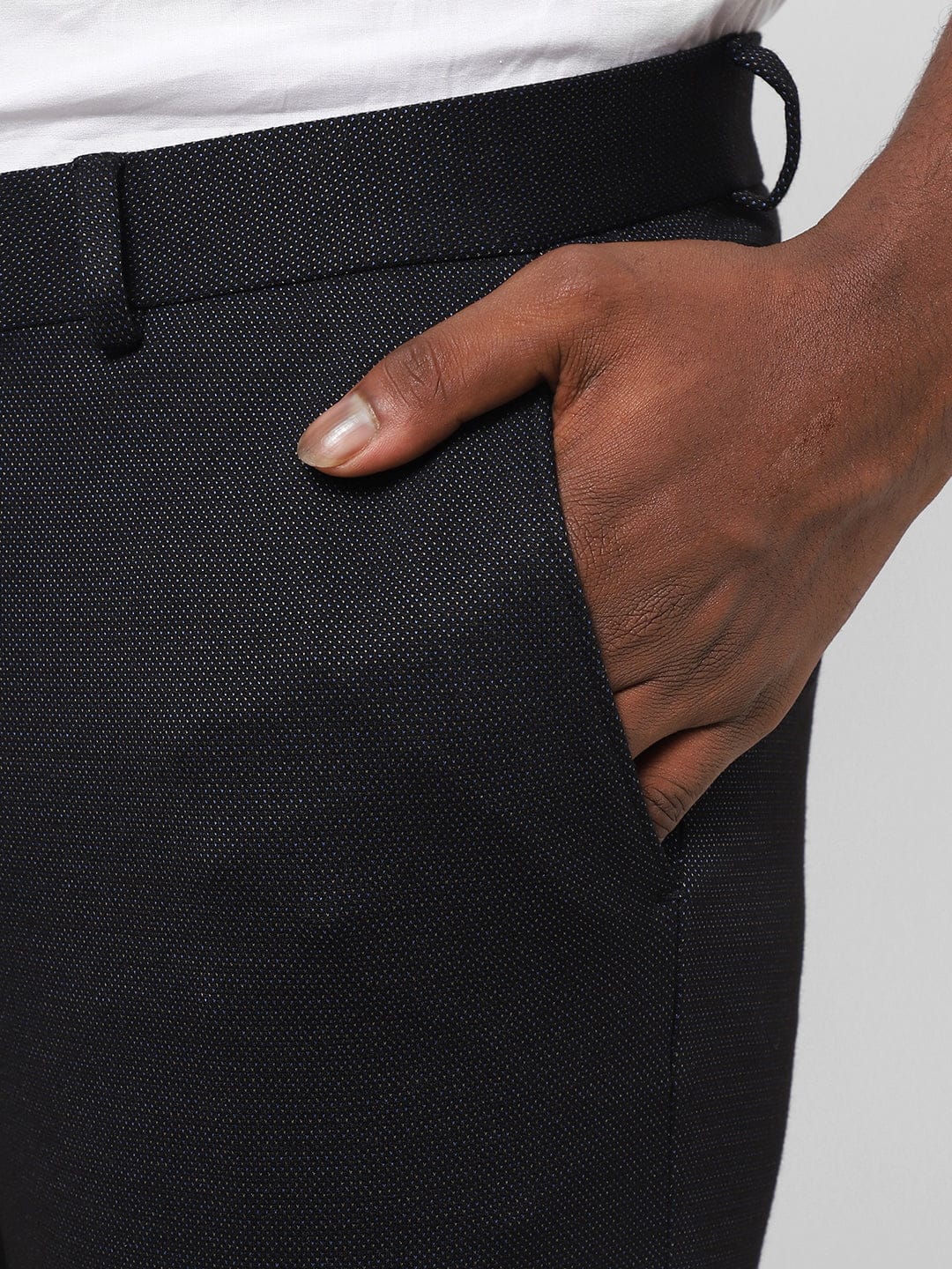 MENS BLACK PIN DOT TROUSER TCT1850