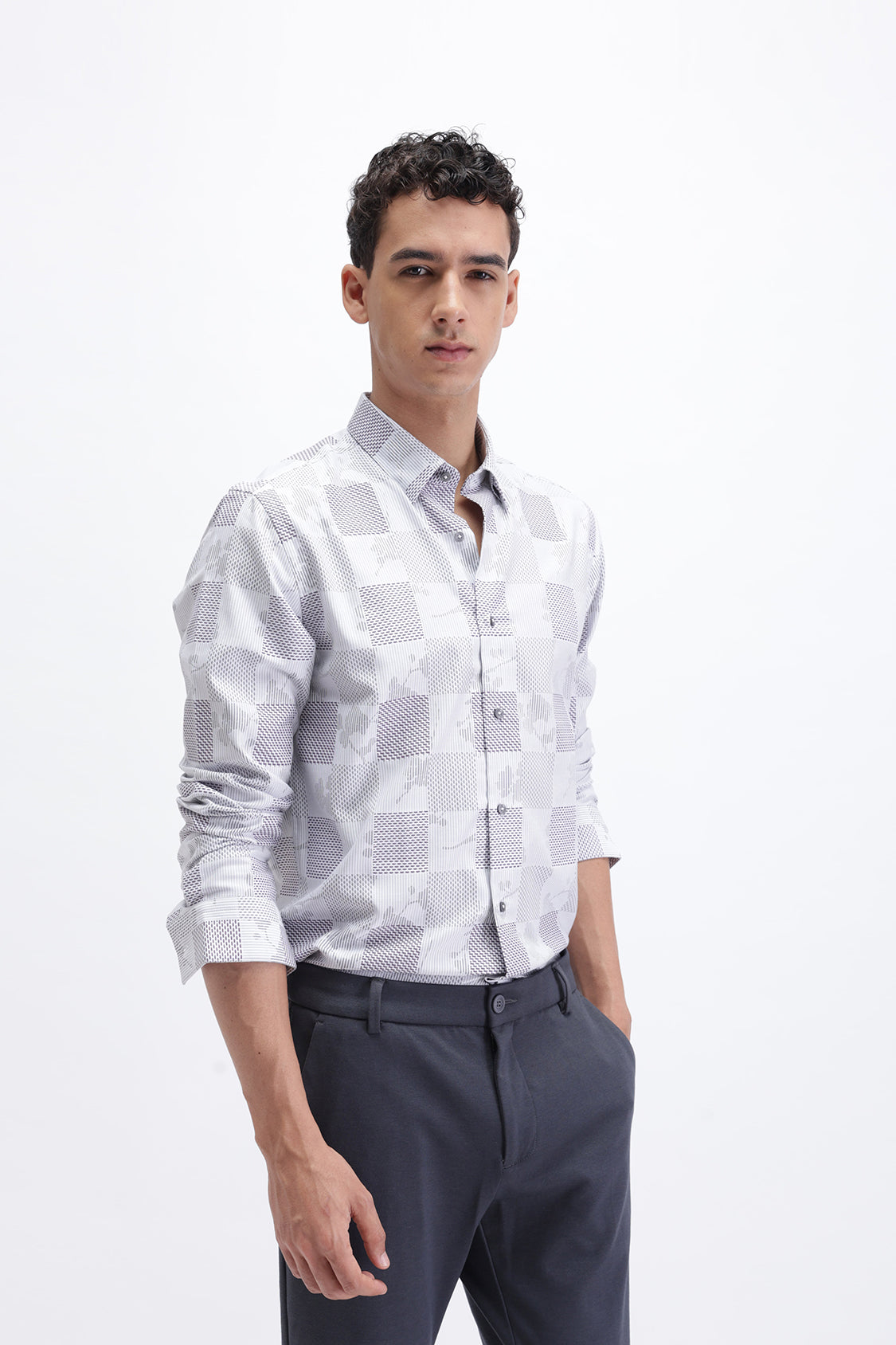 PLUG GREY CHECKS SHIRT