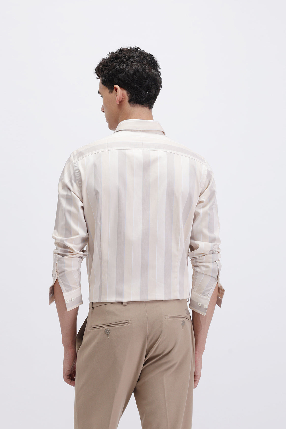 ECHO ECRU STRIPES SHIRT