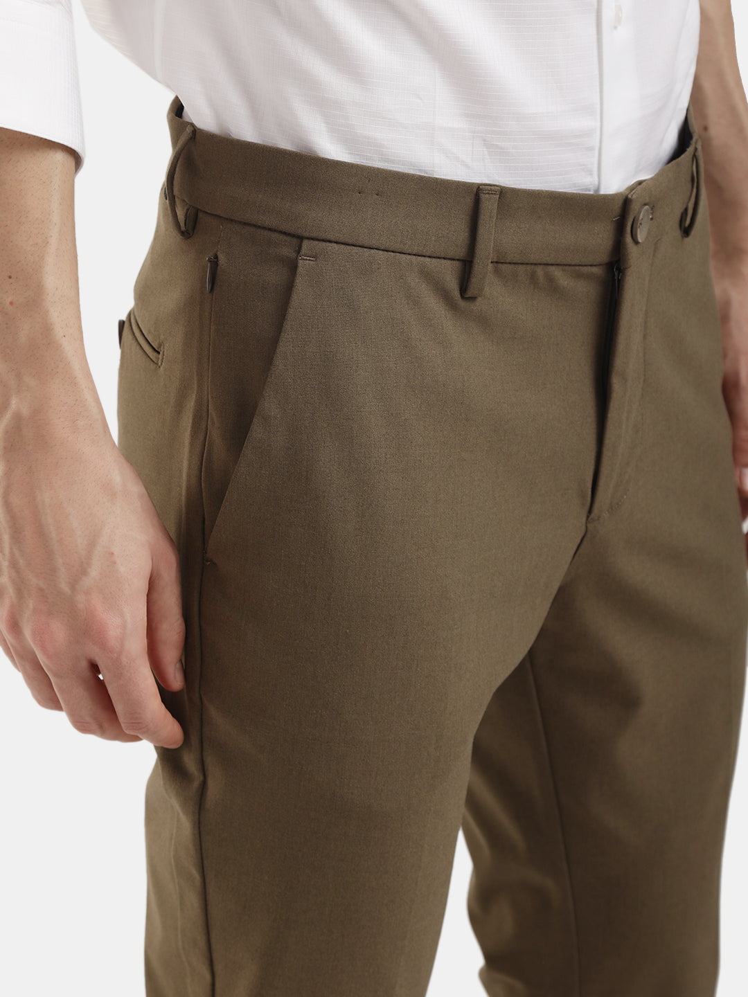 MENS TRAVIS CAMEL MELANGE TROUSER
