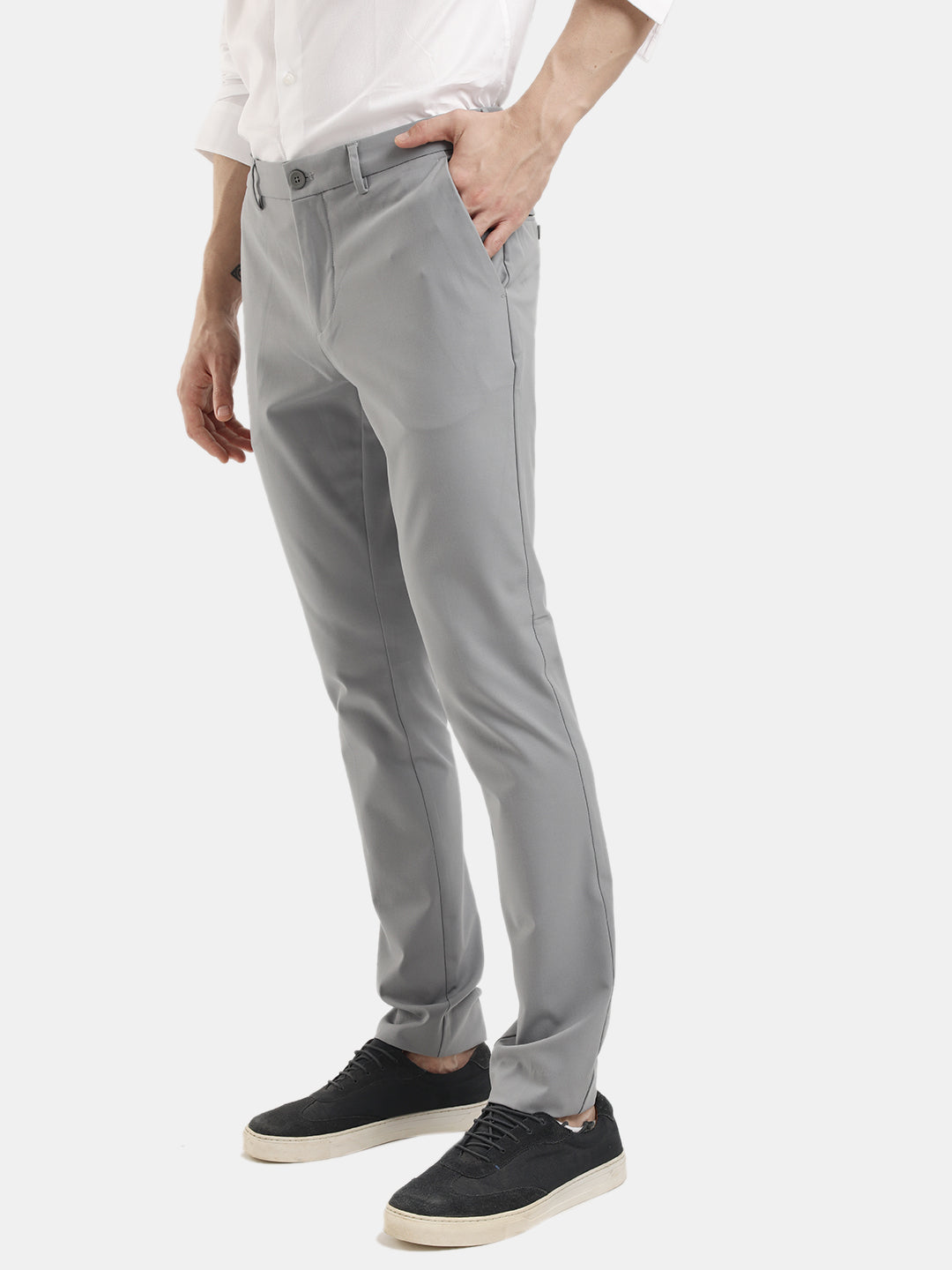 MENS TRAVIS LIGHT GREY TROUSER