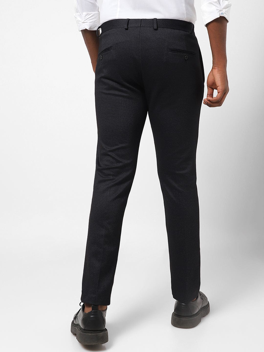 MENS BLACK PIN DOT TROUSER TCT1850