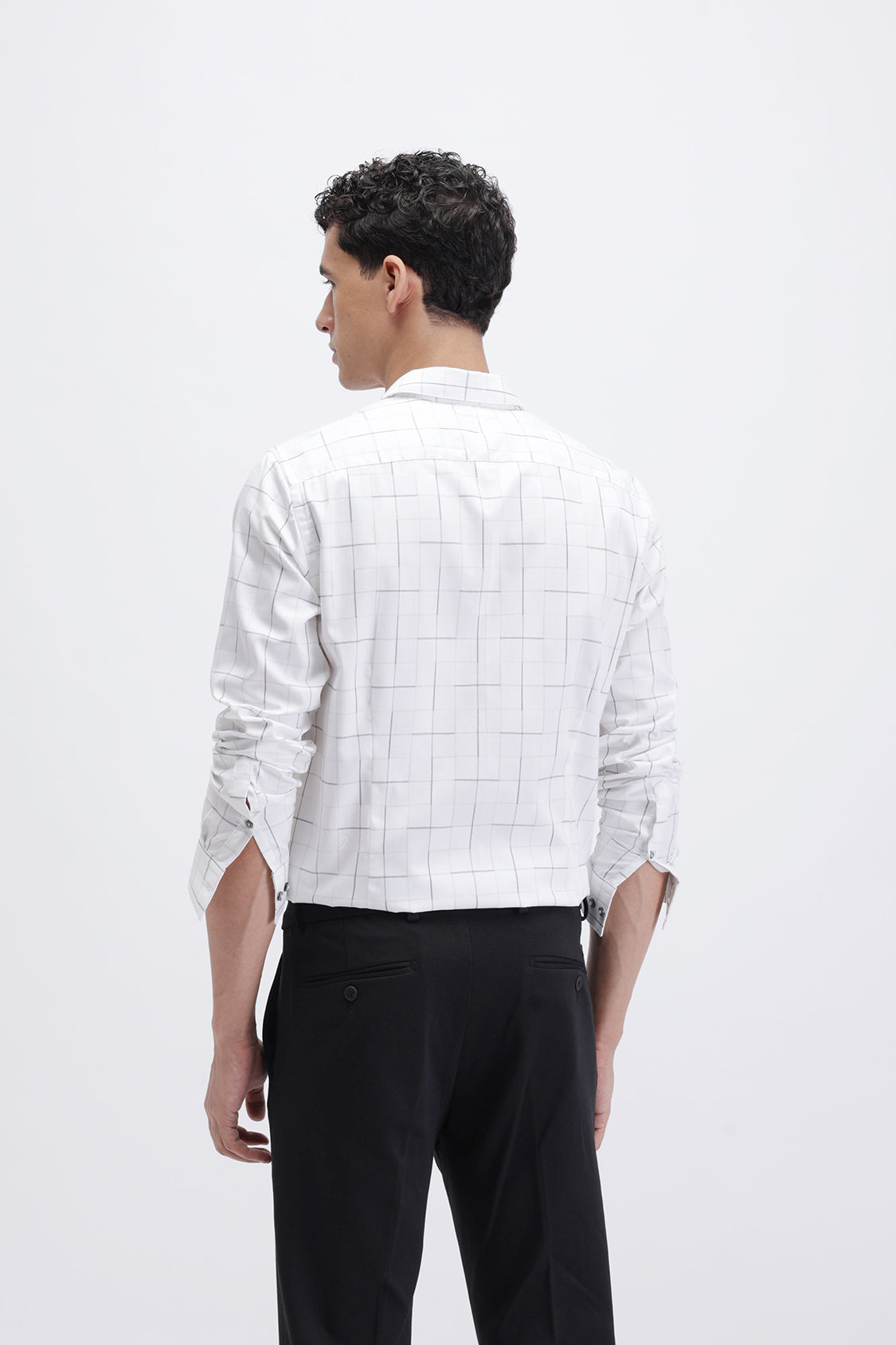 ZYPHER WHITE BLACK STRIPES SHIRT