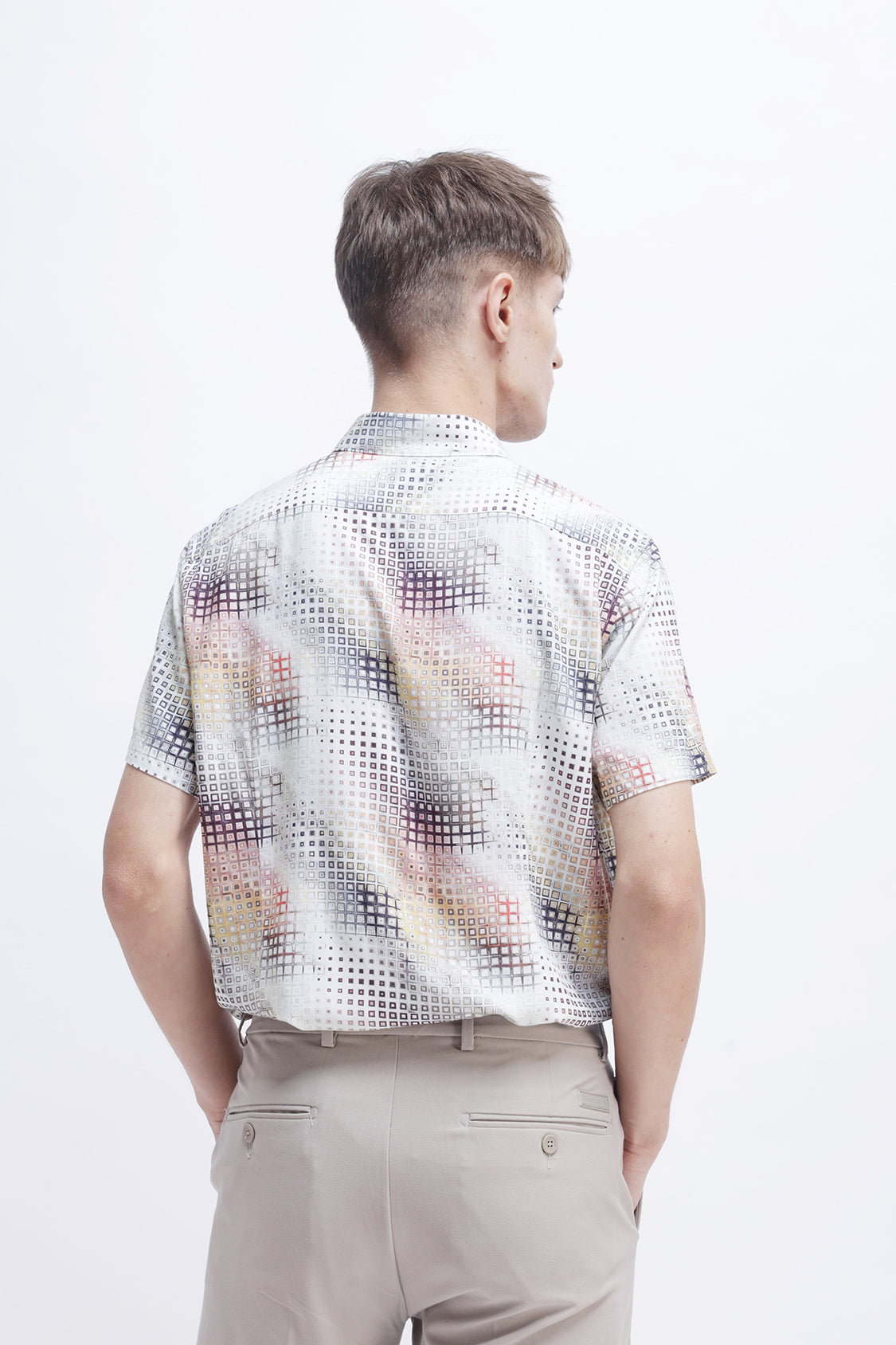 SANTNER NATURAL STRUCTURE PRINT SHIRT