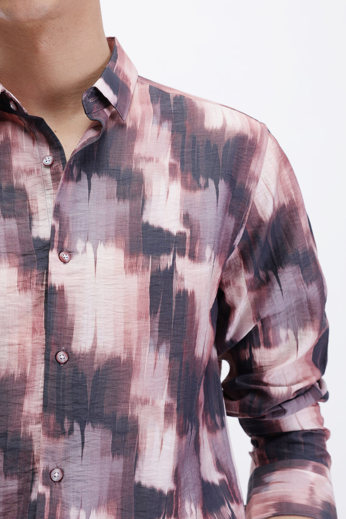 MUNCH MUTI COLOUR DISTRESSED PRINT SHIRT 19