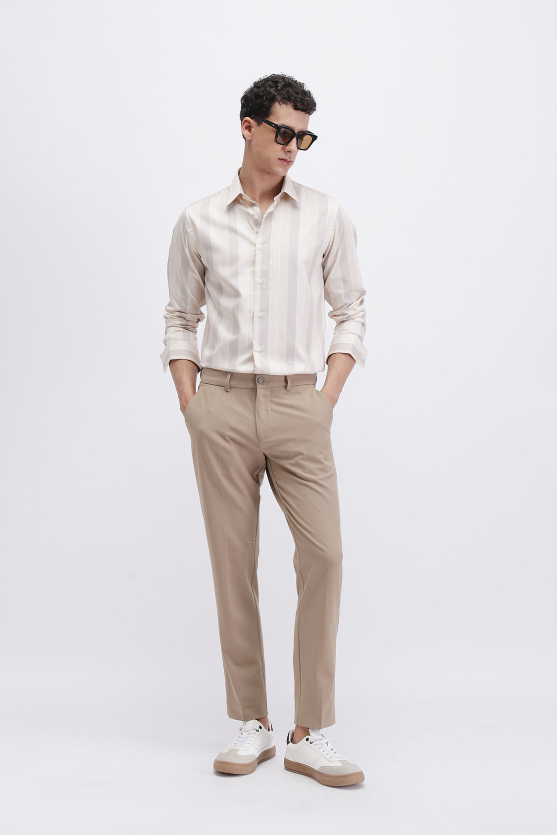 ECHO ECRU STRIPES SHIRT