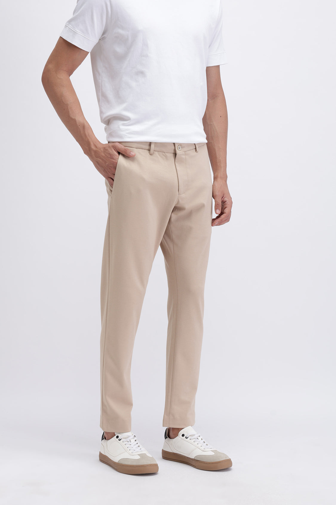 MENS TCT TAELYN BEIGE TROUSER
