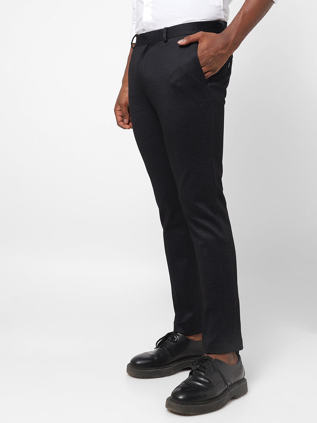 MENS BLACK PIN DOT TROUSER TCT1850