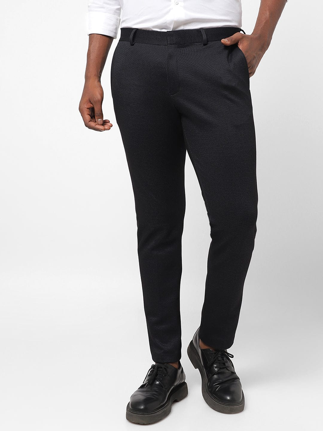 MENS BLACK PIN DOT TROUSER TCT1850