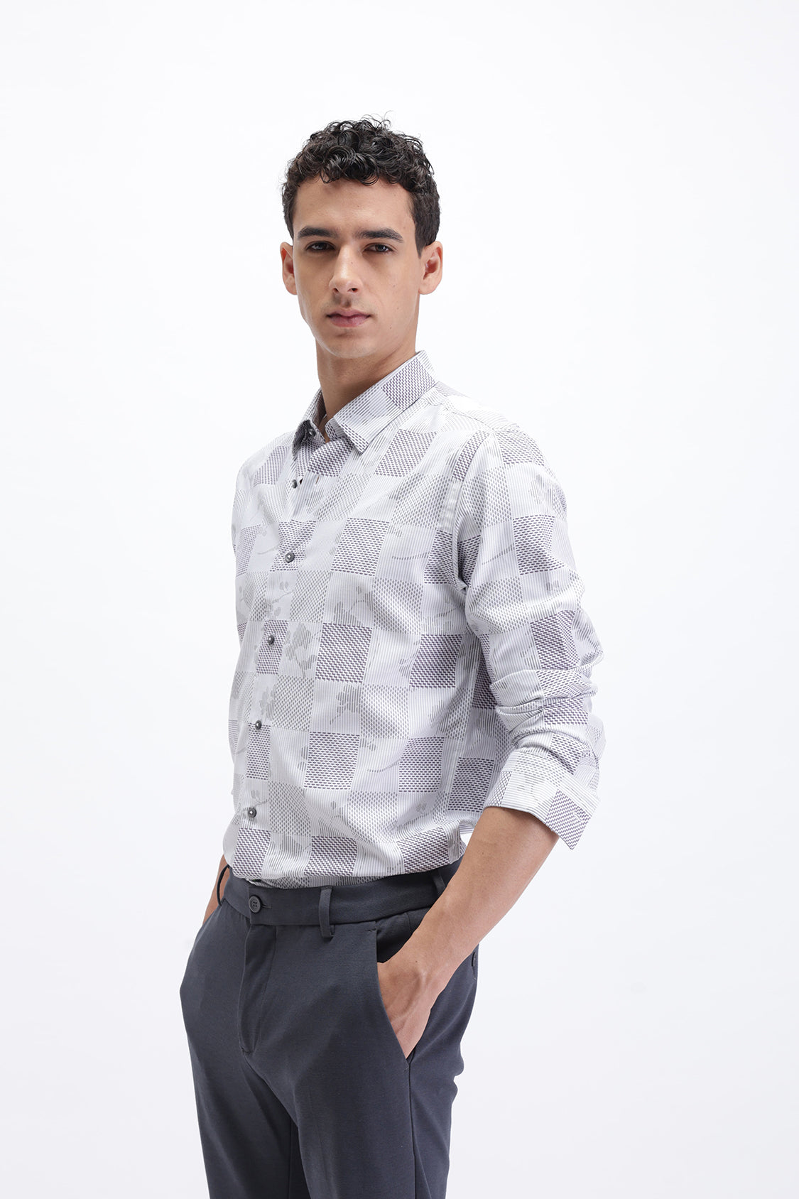 PLUG GREY CHECKS SHIRT