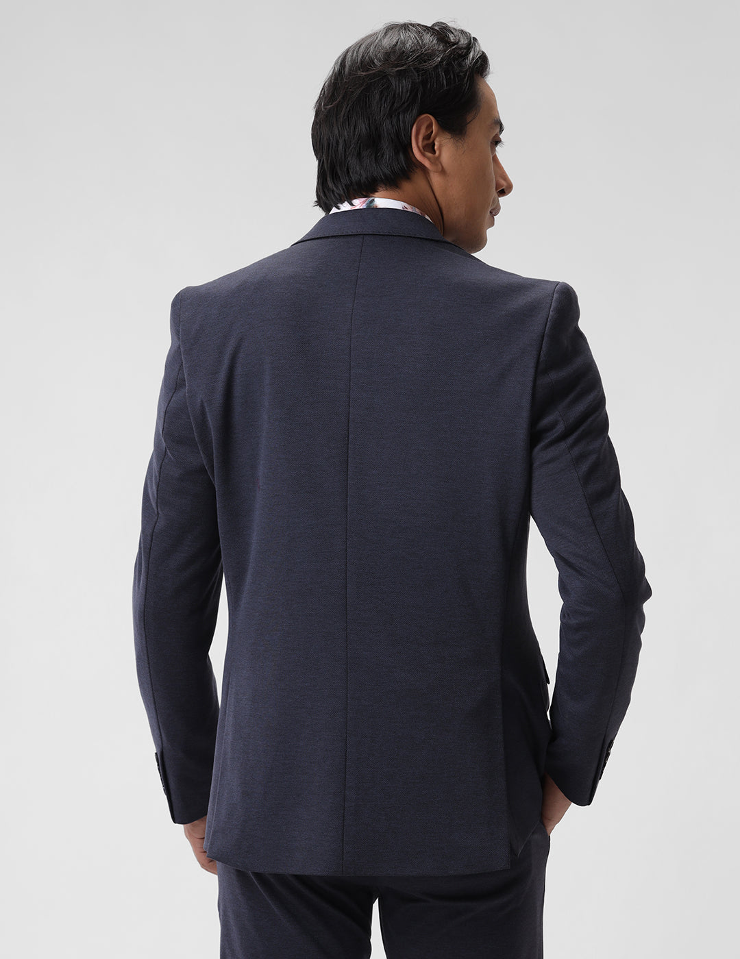 MENS SLIM FIT SINGLE BREASTED DARK BLUE FORMAL BLAZER