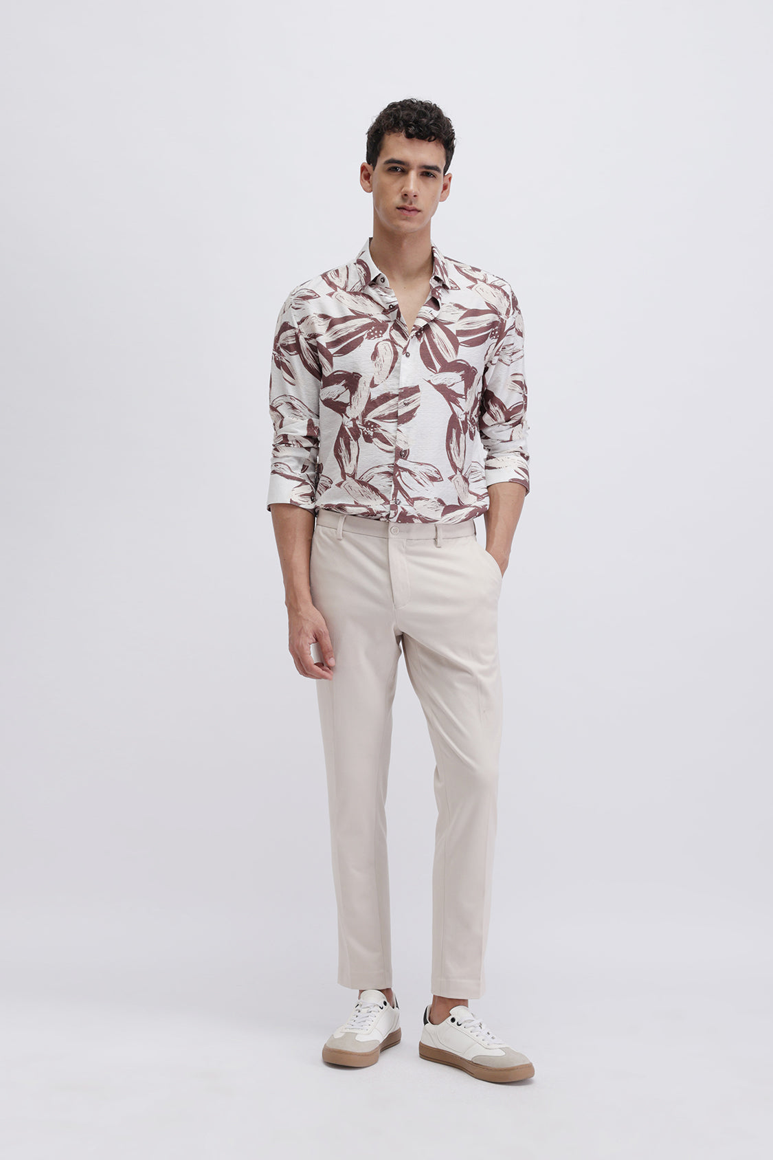 FLORAL PRINTED SLIM FIT SHIRT