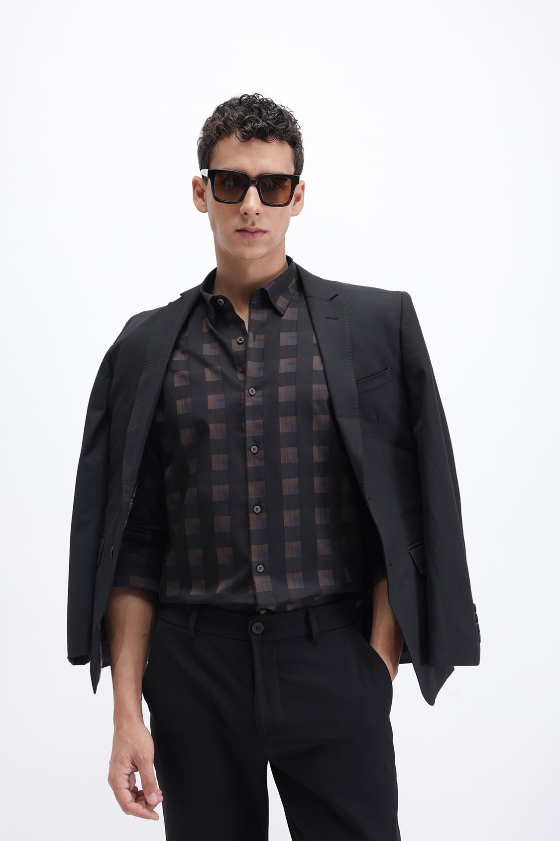 SLIM FIT CHECKERED SHIRT