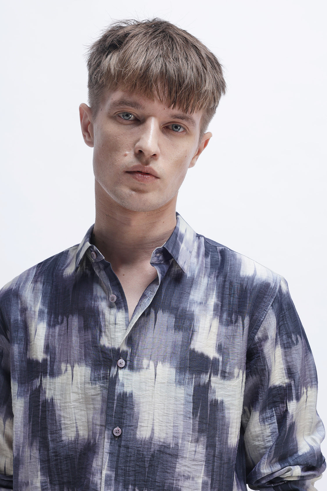 AMANDA MULTI VOILET DISTRESSED PRINT SHIRT