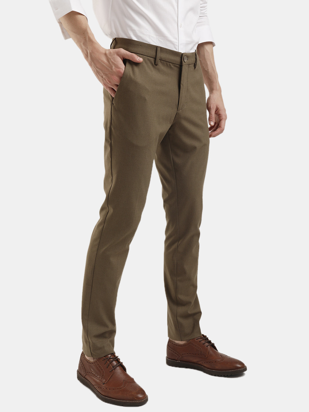 MENS TRAVIS CAMEL MELANGE TROUSER