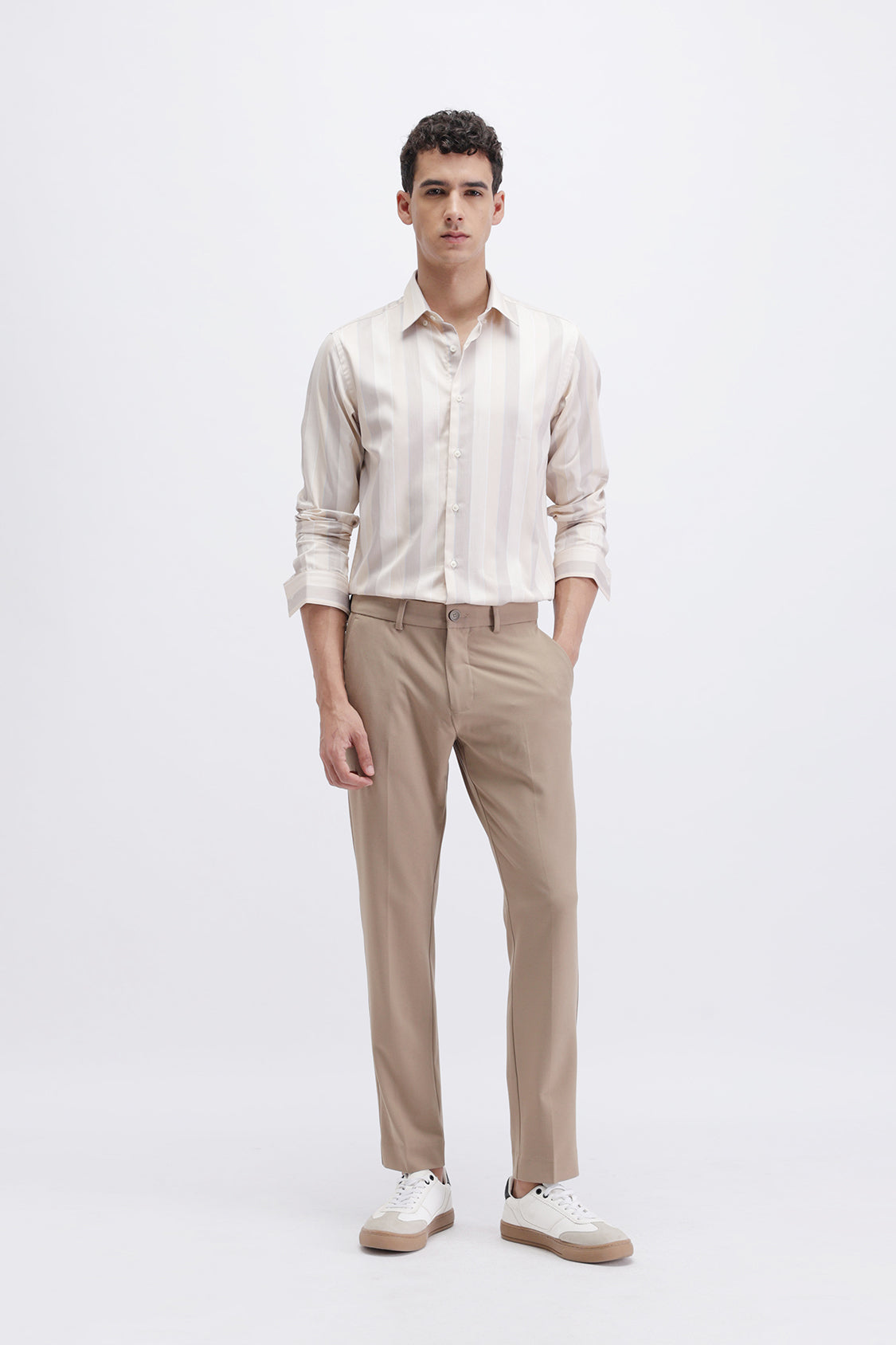 ECHO ECRU STRIPES SHIRT