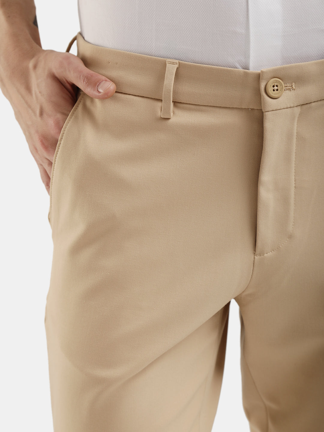 MENS TEMP LIGHT BEIGE TROUSER