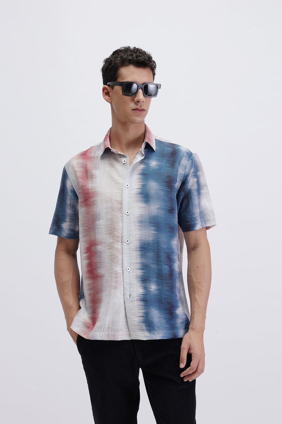 ABSTRACT STRIPED PRINTED SHIRT