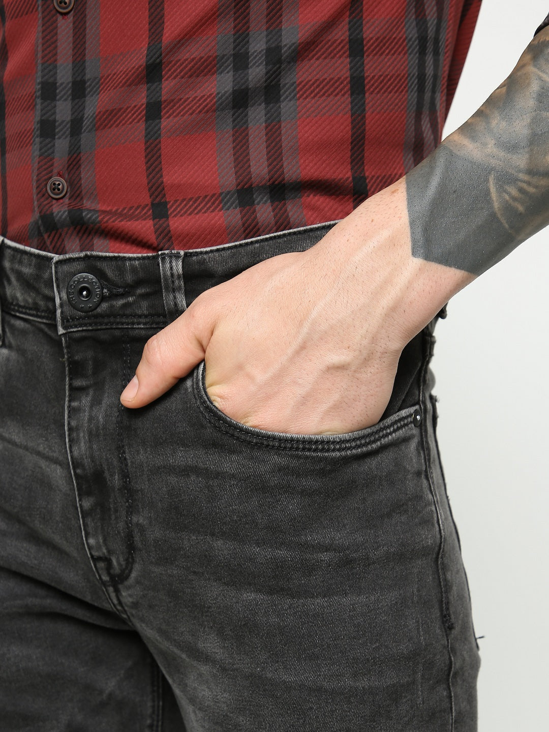 MENS LIGHT BLACK DENIM TCDN228A