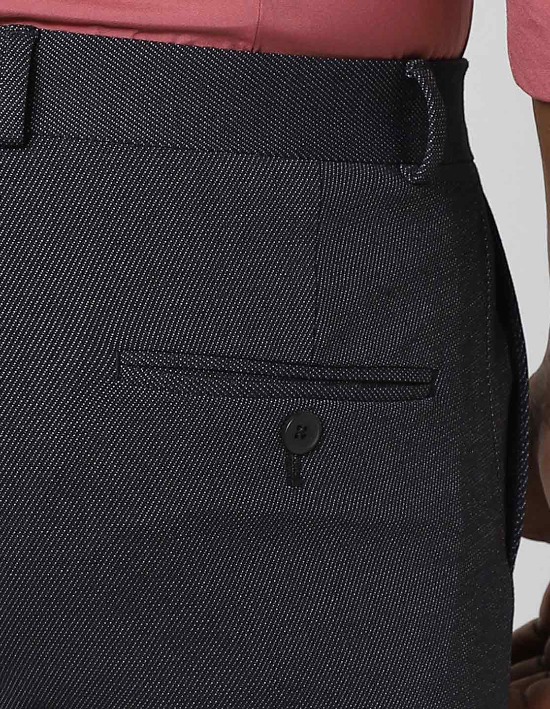 MENS BLACK STRETCH TROUSER TCT46452