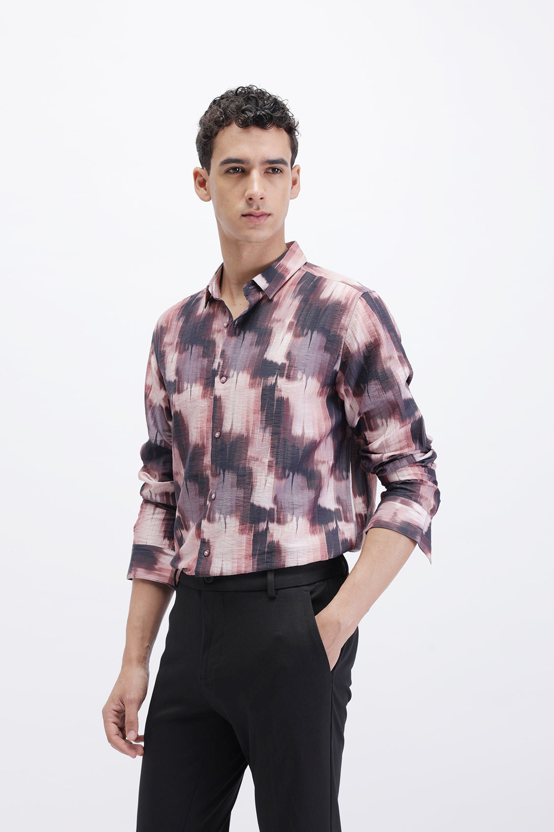 MUNCH MUTI COLOUR DISTRESSED PRINT SHIRT 19