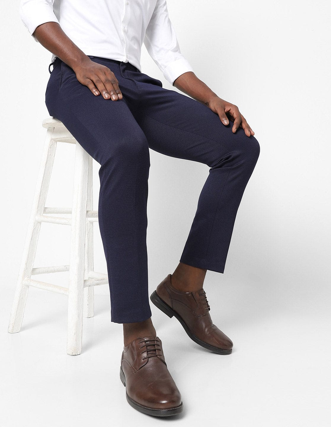 MENS NAVY PIN DOT TROUSER TCT1850