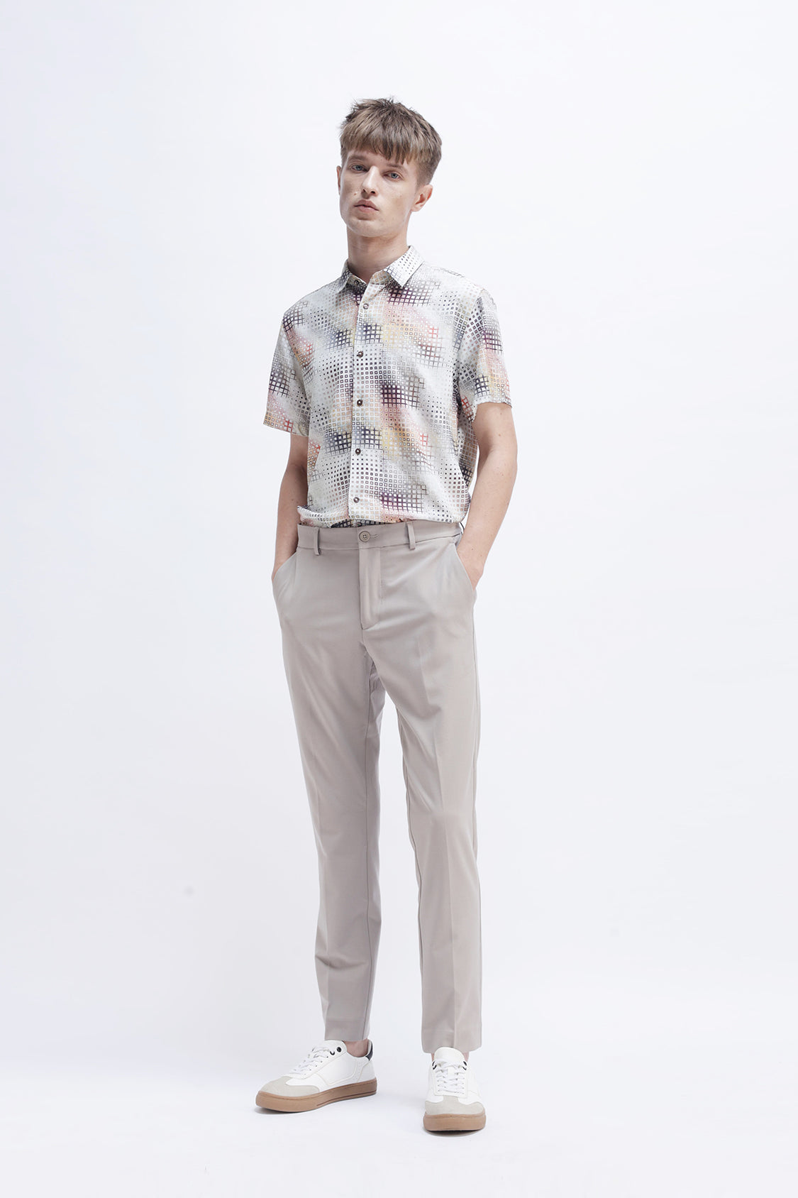 SANTNER NATURAL STRUCTURE PRINT SHIRT