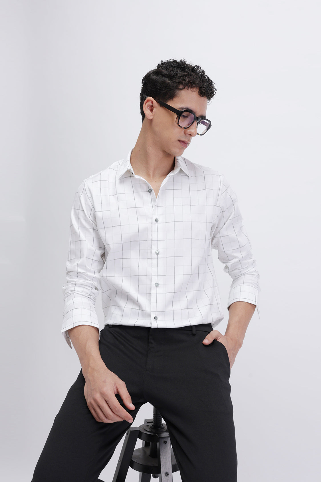 ZYPHER WHITE BLACK STRIPES SHIRT