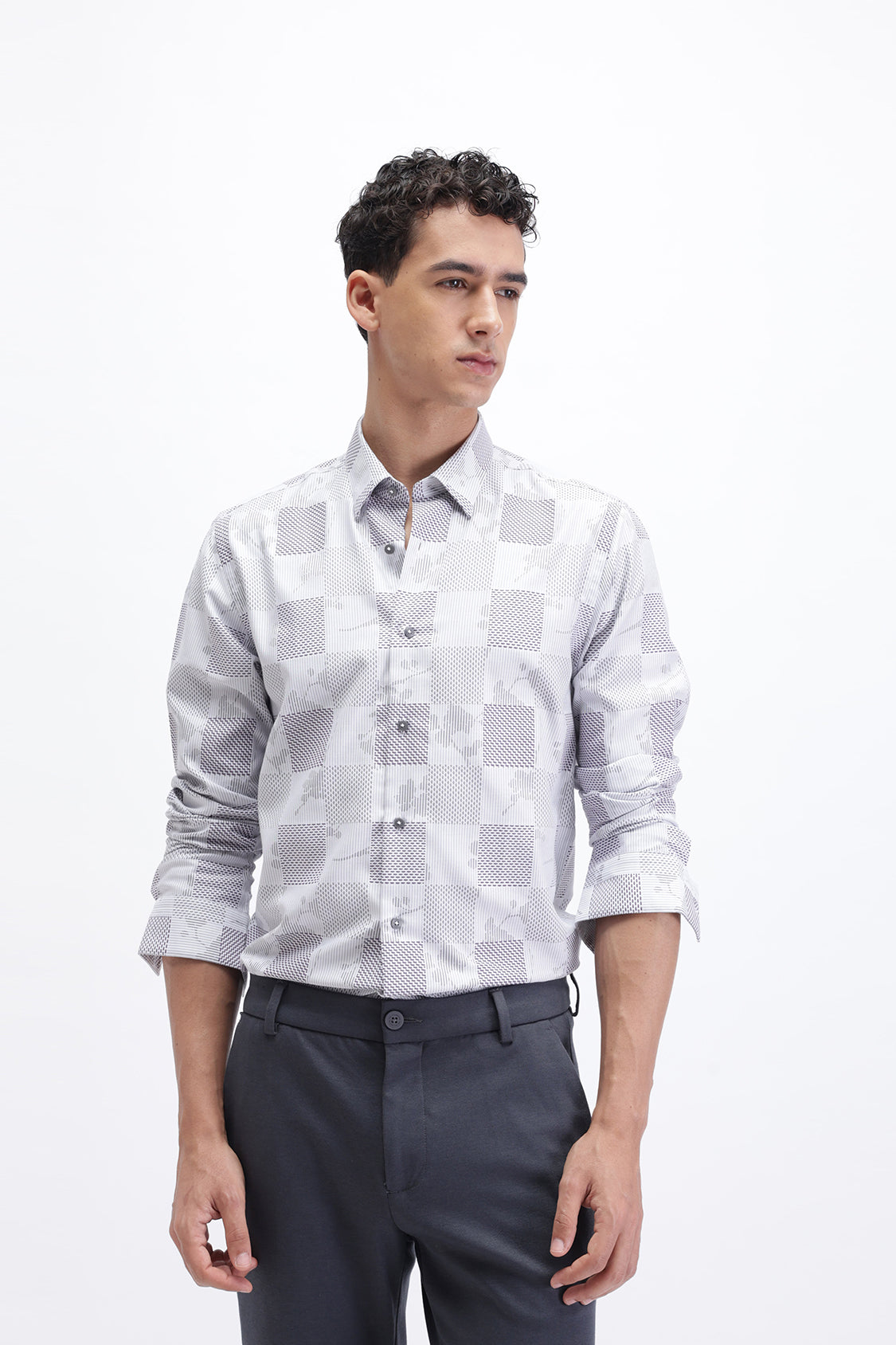 PLUG GREY CHECKS SHIRT