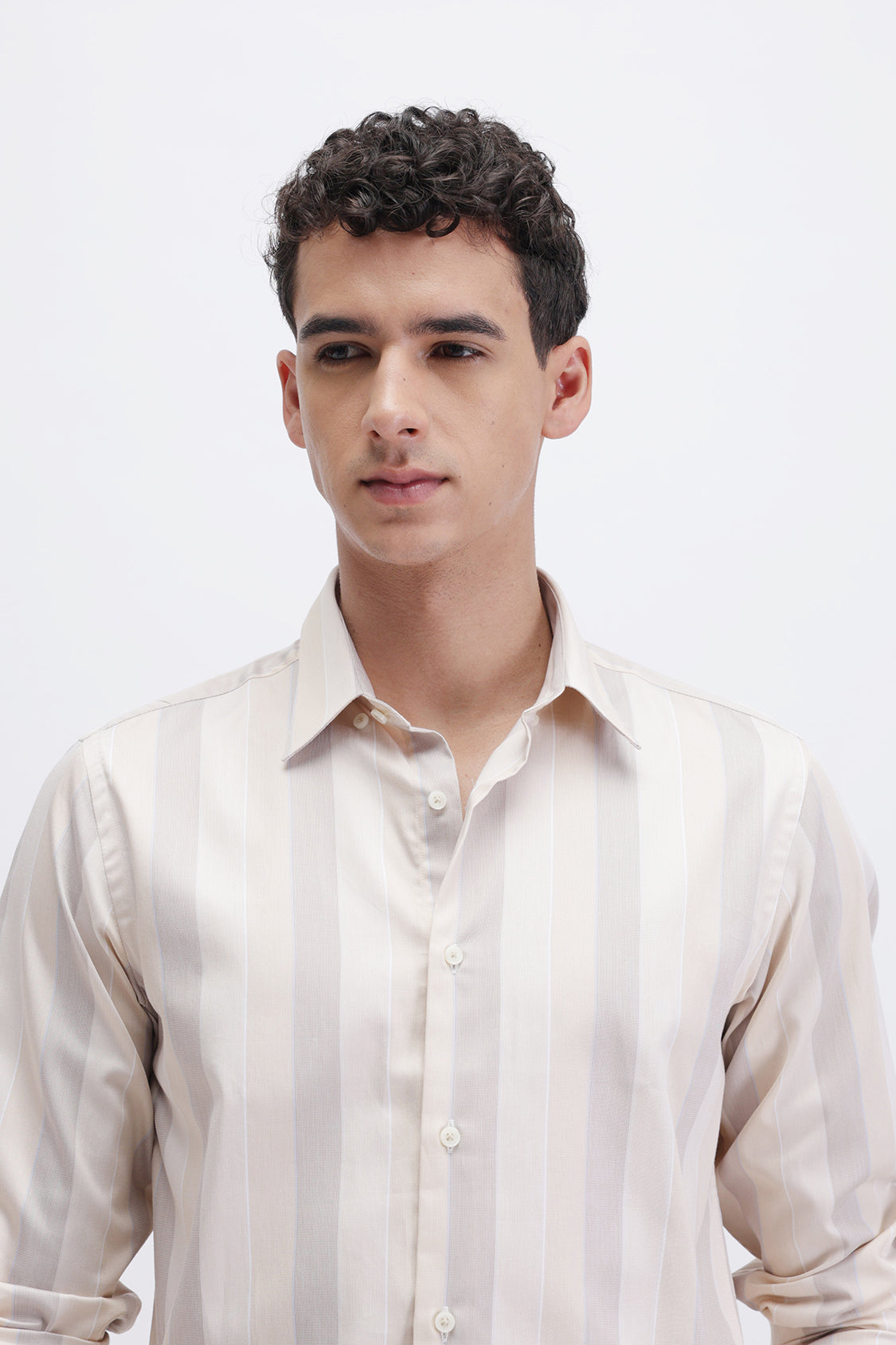 ECHO ECRU STRIPES SHIRT