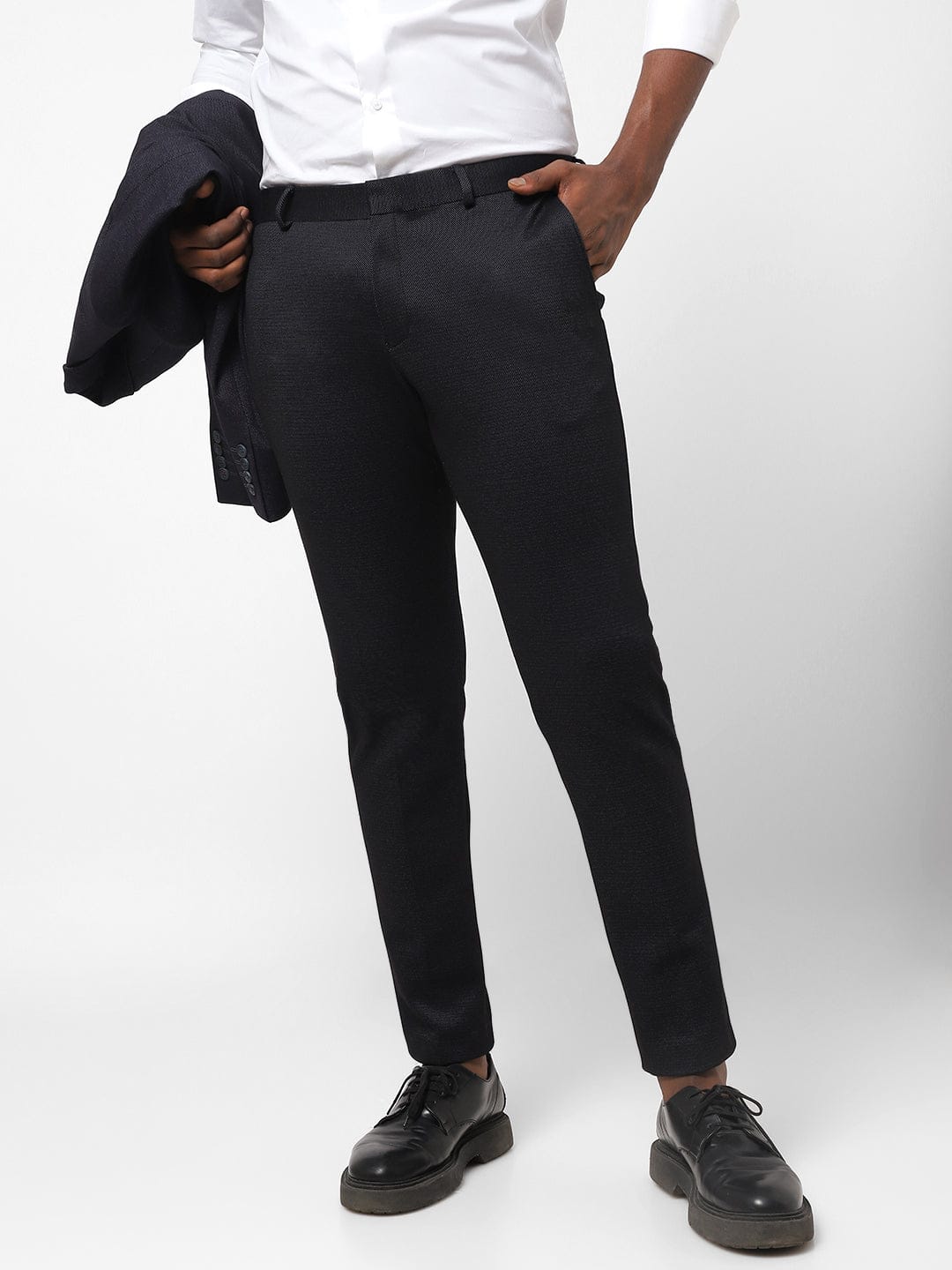 MENS BLACK PIN DOT TROUSER TCT1850