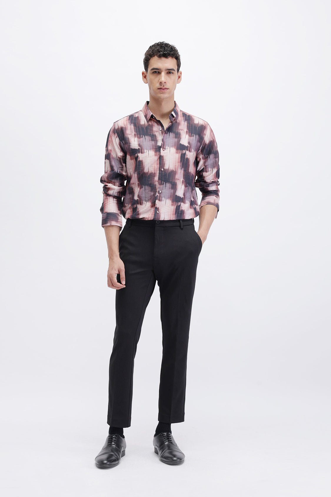 MUNCH MUTI COLOUR DISTRESSED PRINT SHIRT 19