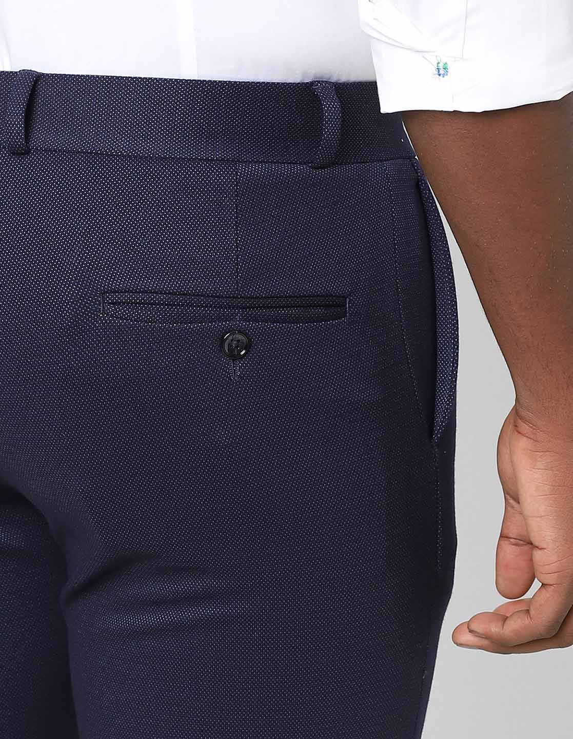 MENS NAVY PIN DOT TROUSER TCT1850