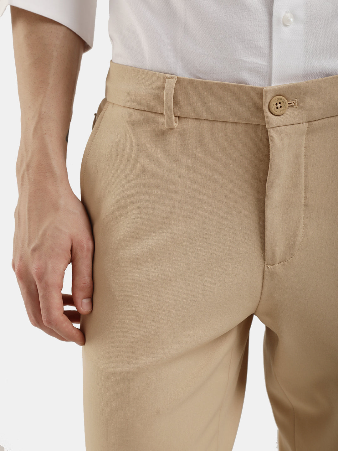 MENS TRAVIS LIGHT BEIGE TROUSER