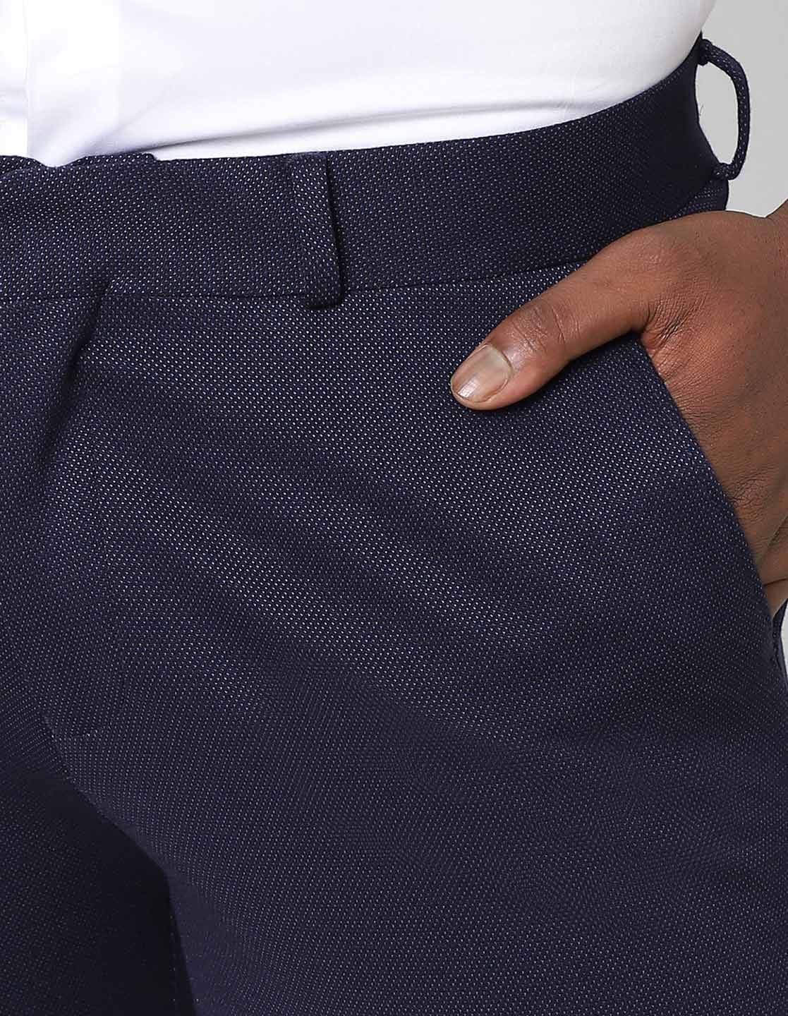 MENS NAVY PIN DOT TROUSER TCT1850