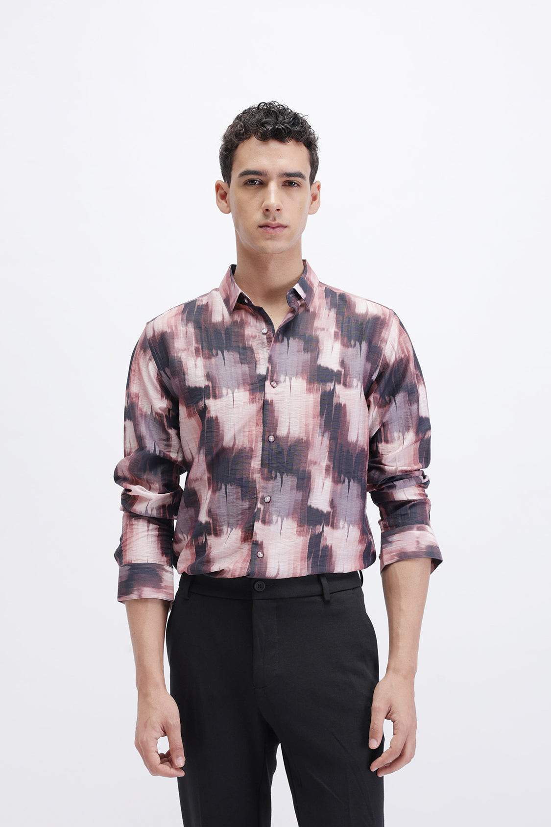 MUNCH MUTI COLOUR DISTRESSED PRINT SHIRT 19