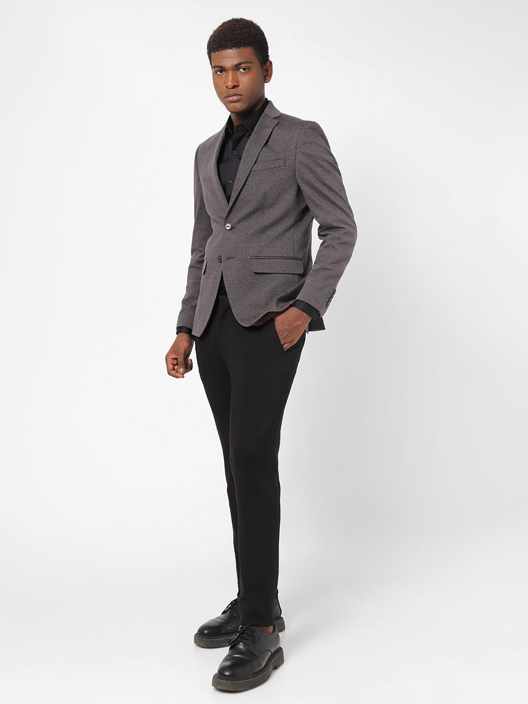 Men's Charcoal Blazer TCJ46444
