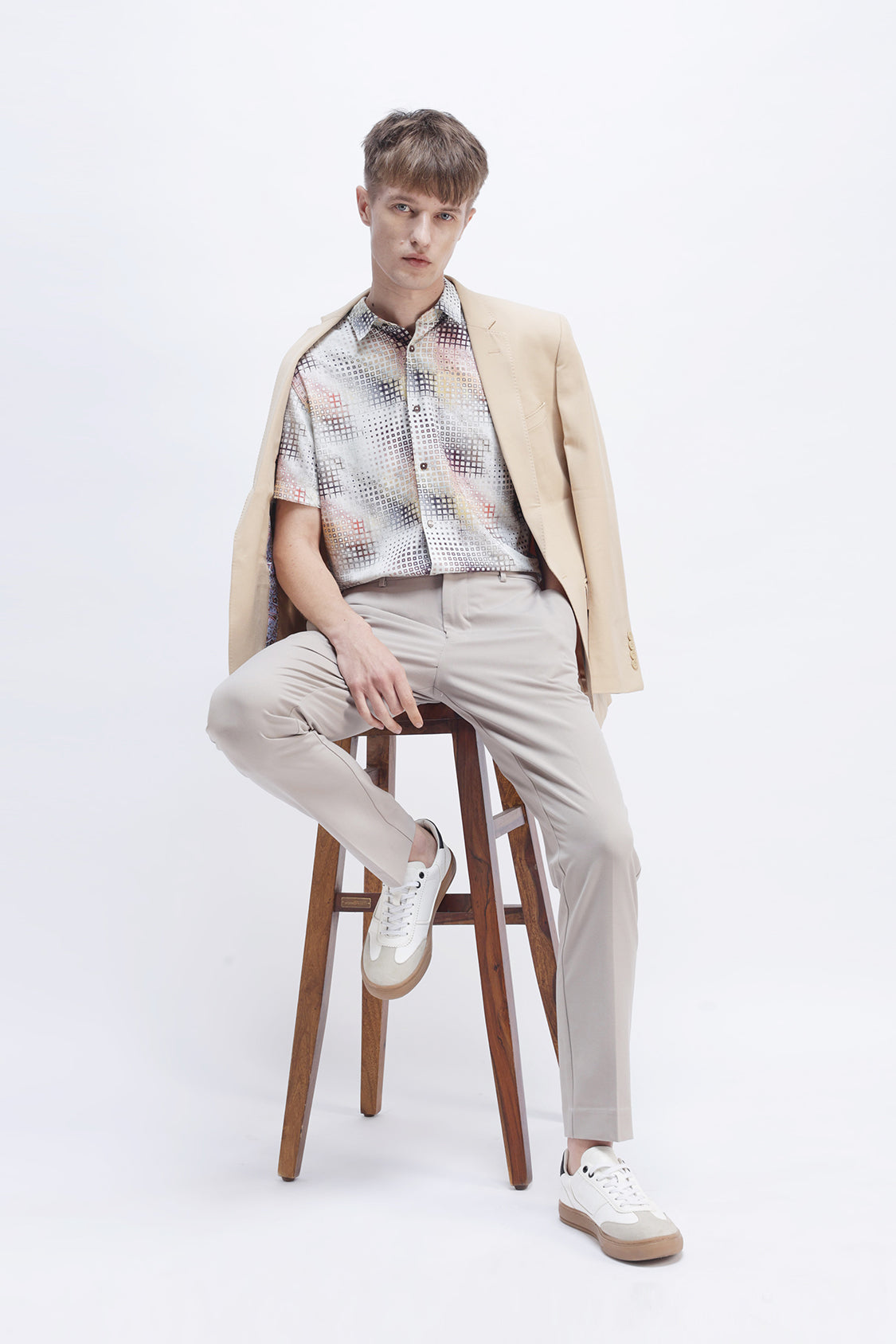 SANTNER NATURAL STRUCTURE PRINT SHIRT