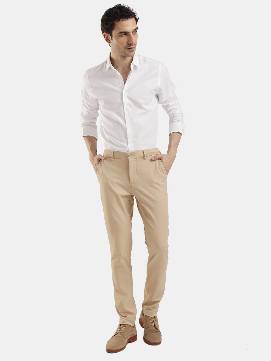 MENS TRAVIS LIGHT BEIGE TROUSER