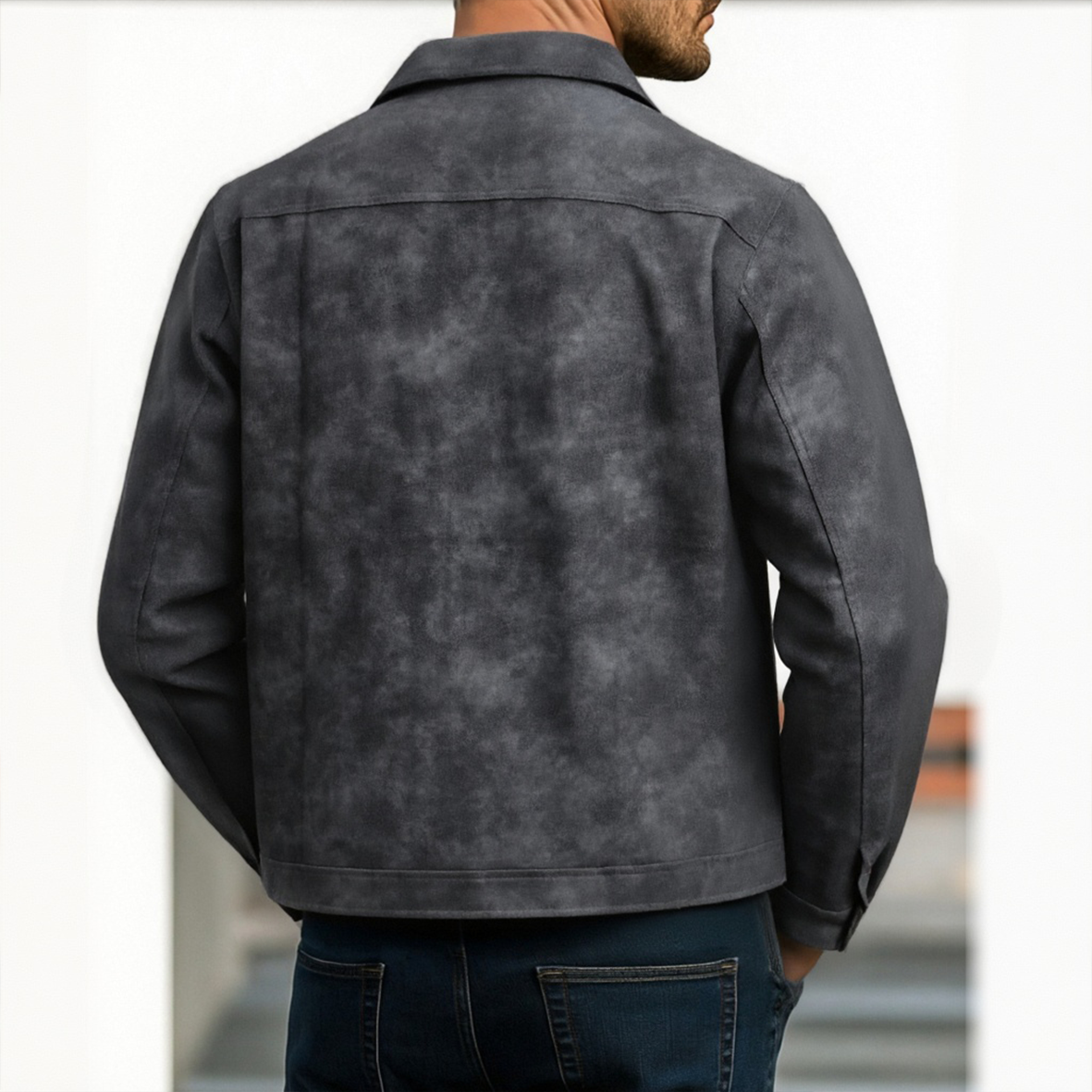【24-hour shipping out】Men's Classic Fashion Zipper PU Leather Jacket 98679789U