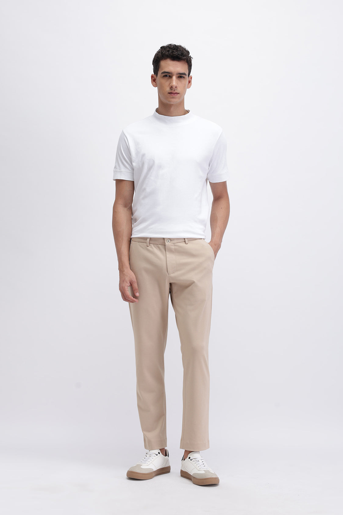 MENS TCT TAELYN BEIGE TROUSER