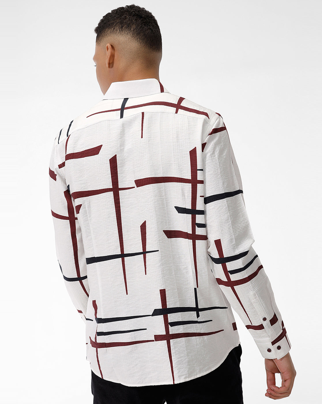 Rust WhitePrint Shirt