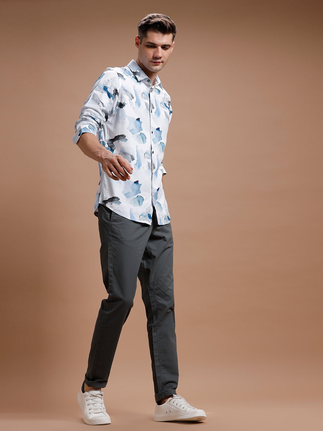 Dk Grey  Smart Casual Cotton Trouser