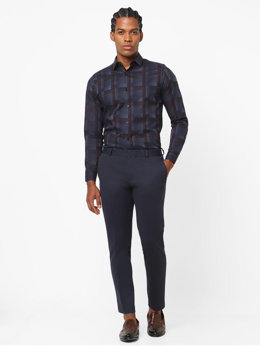 MENS NAVY BLUE TROUSER TCT ALBERTO