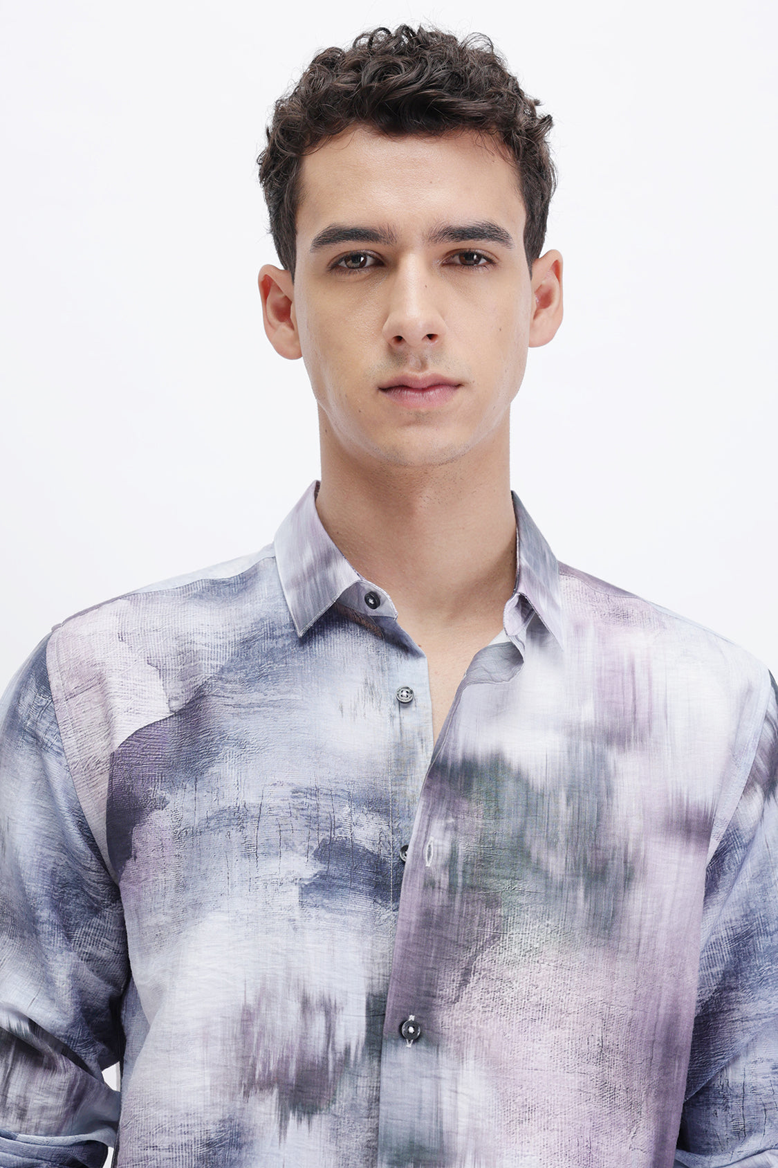 MUNCH MUTI COLOUR DISTRESSED PRINT SHIRT