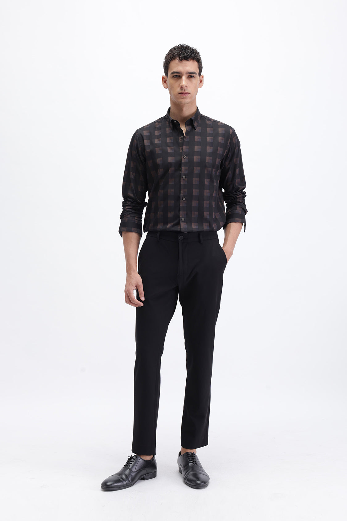 SLIM FIT CHECKERED SHIRT