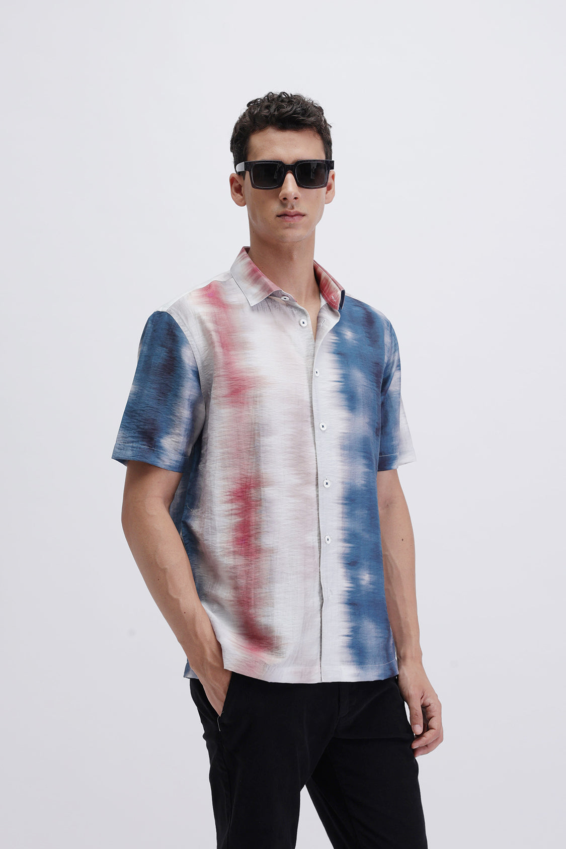 ABSTRACT STRIPED PRINTED SHIRT